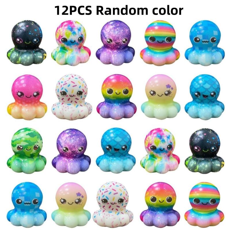 Giocattoli Giocattoli 6/12 Pezzi Polpo Morbido Slow Squishy Sollievo dallo Stress Fidgets per Bomboniere Festa Ricompense in Classe Riempitivi per Cesto di Pasqua Bambini