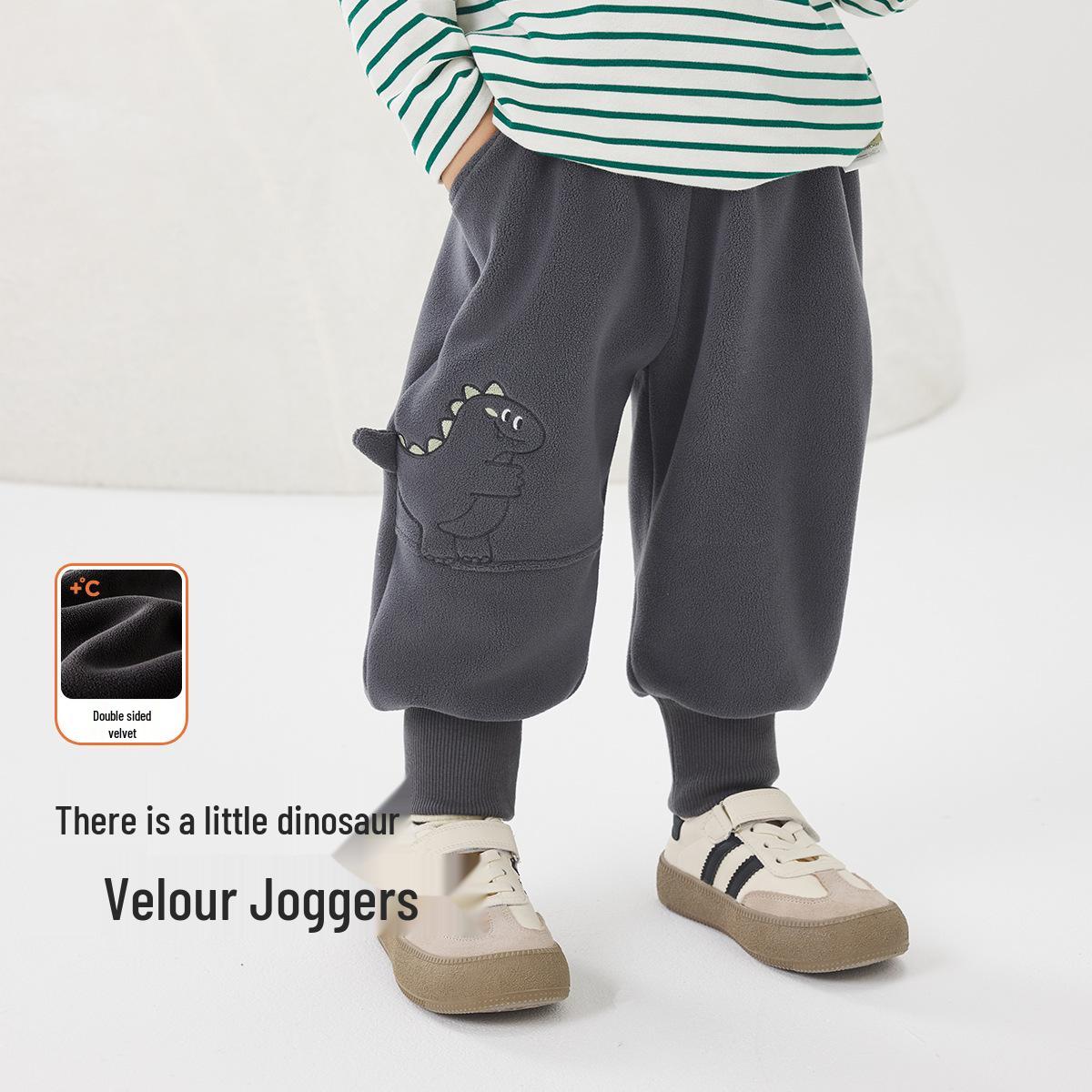 

Willbeilu Kids Warm Thick Long Pants - Autumn/Winter 2025 Casual Versatile Boys and Girls Wear 120 - Recommended Height 115-125cm