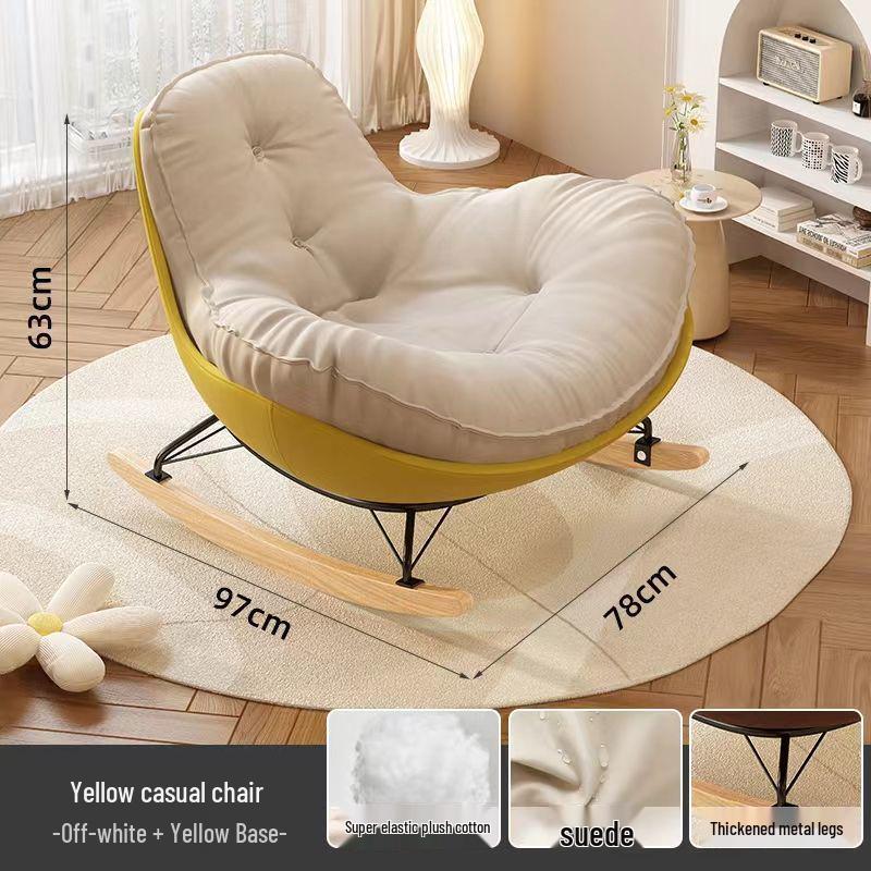 Adult Recliner Rocking Chair: Indoor Leisure Sofa for Living Room or Balcony