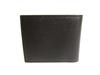 Portafoglio compatto bifold in pelle nera Saint Laurent Paris YSL autentico #9784 ricondizionato
