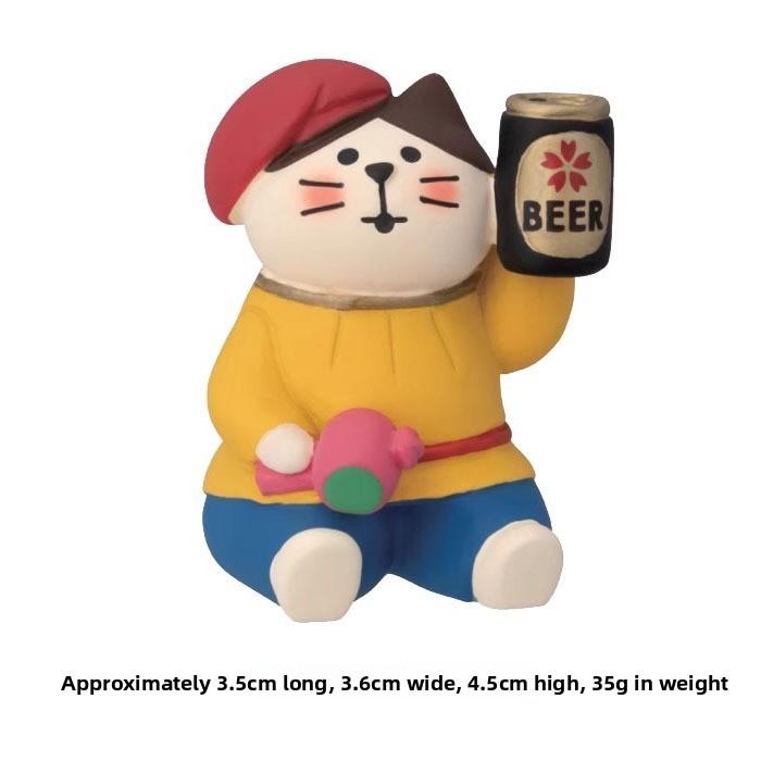 Cherry Blossom Cat Resin Craft With Cute Cat Figurine For Collectors And Gift Ideas