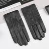 Men's Touchscreen-Compatible Lambskin Gloves: Warm, Windproof, Retro Design for Driving and Riding In Spring, Autumn, and Winter.