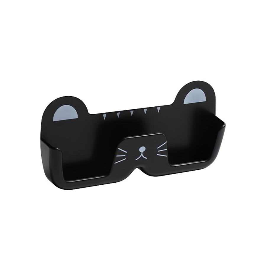 1PC Cute Cat Sunglasses Case Portable Wall Mounted Non-Drill Storage Rack for Home Use - Eyewear Organizer Display