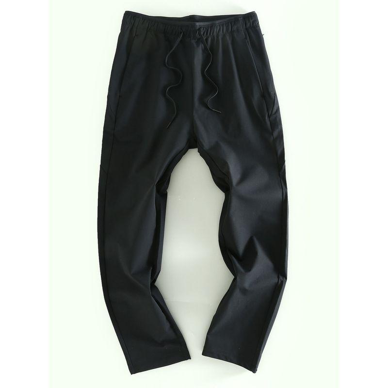 Men's Casual Pants with Elastic Waistband and Drawstring, Fashion Versatile Sports Pants, Trendy Brand