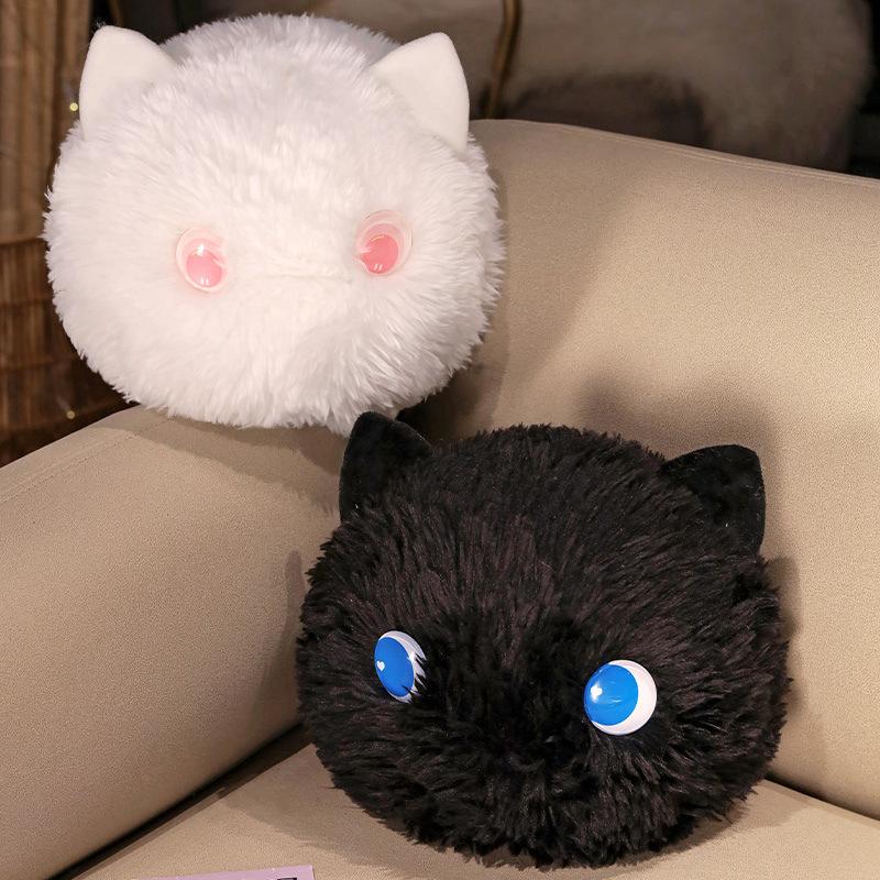 Super Cute Pet Tuantuan Cat Plush Doll Plush Grab Machine Toy Black Cat White Cat Animal Doll