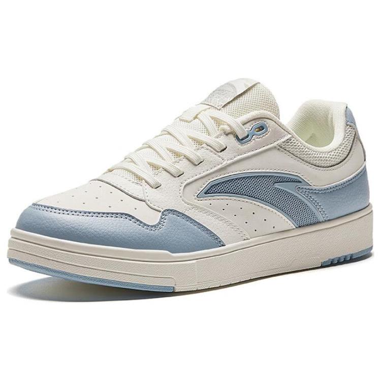 Anta Street GZ Slip Resistant Low Top Skateboard Shoes Women's White Blue 122428011-1