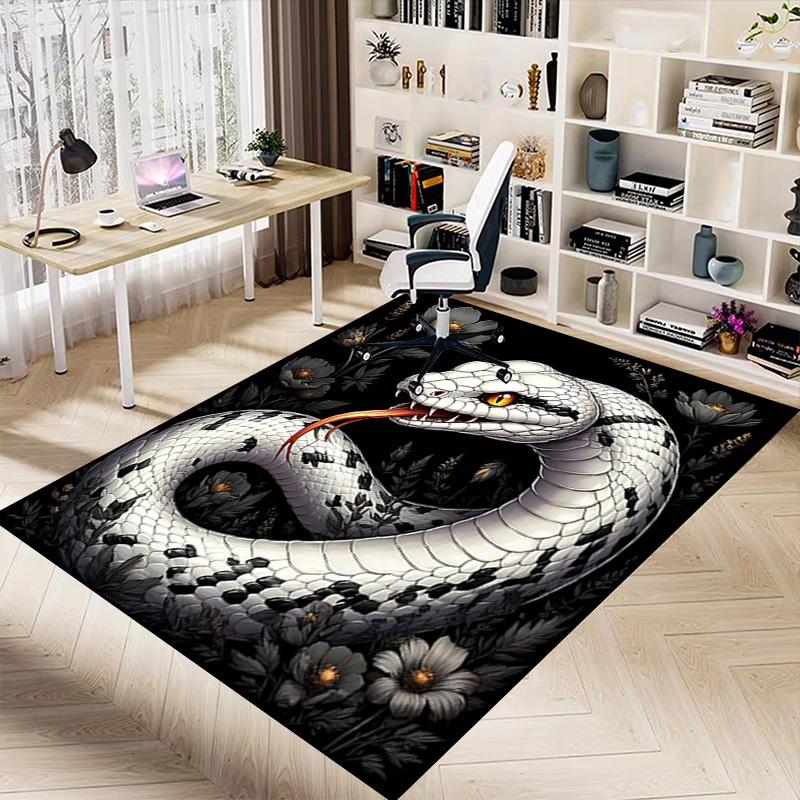 1PC Snake Flowers Anti-slip carpet, suitable for Office, bedroomand playrooms. It can also be used as a sofa footrest cover-W67
