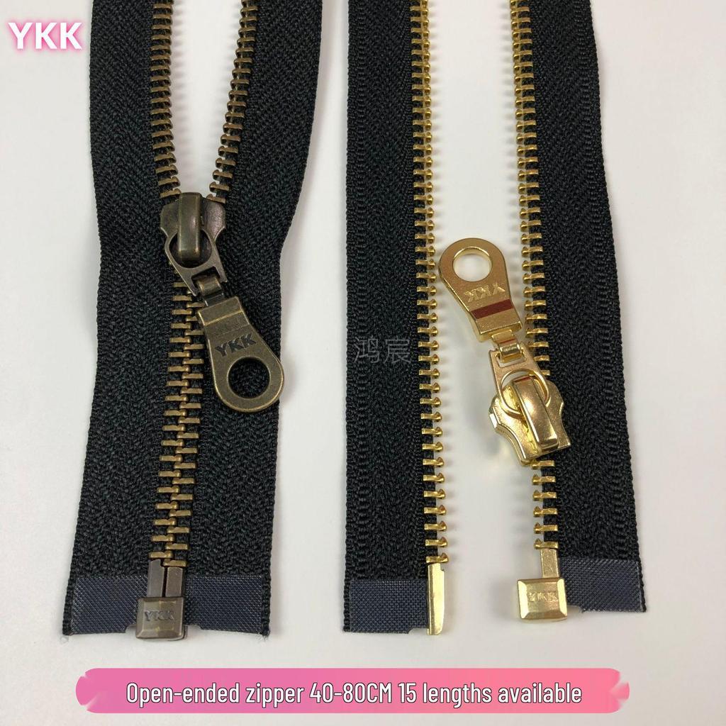 Genuine YKK No. 5 Metal Open/Closed-End Zipper for Apparel, Jackets, Plackets, and Luggage