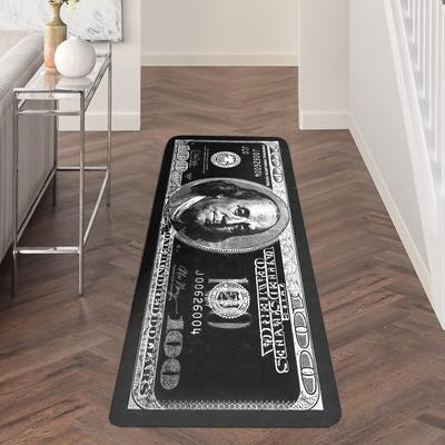 Banknote Pattern Flannel Carpet For Living Room Non-Slip Floor Mat For Game Room Bedroom Corridor Carpet Home Decoration