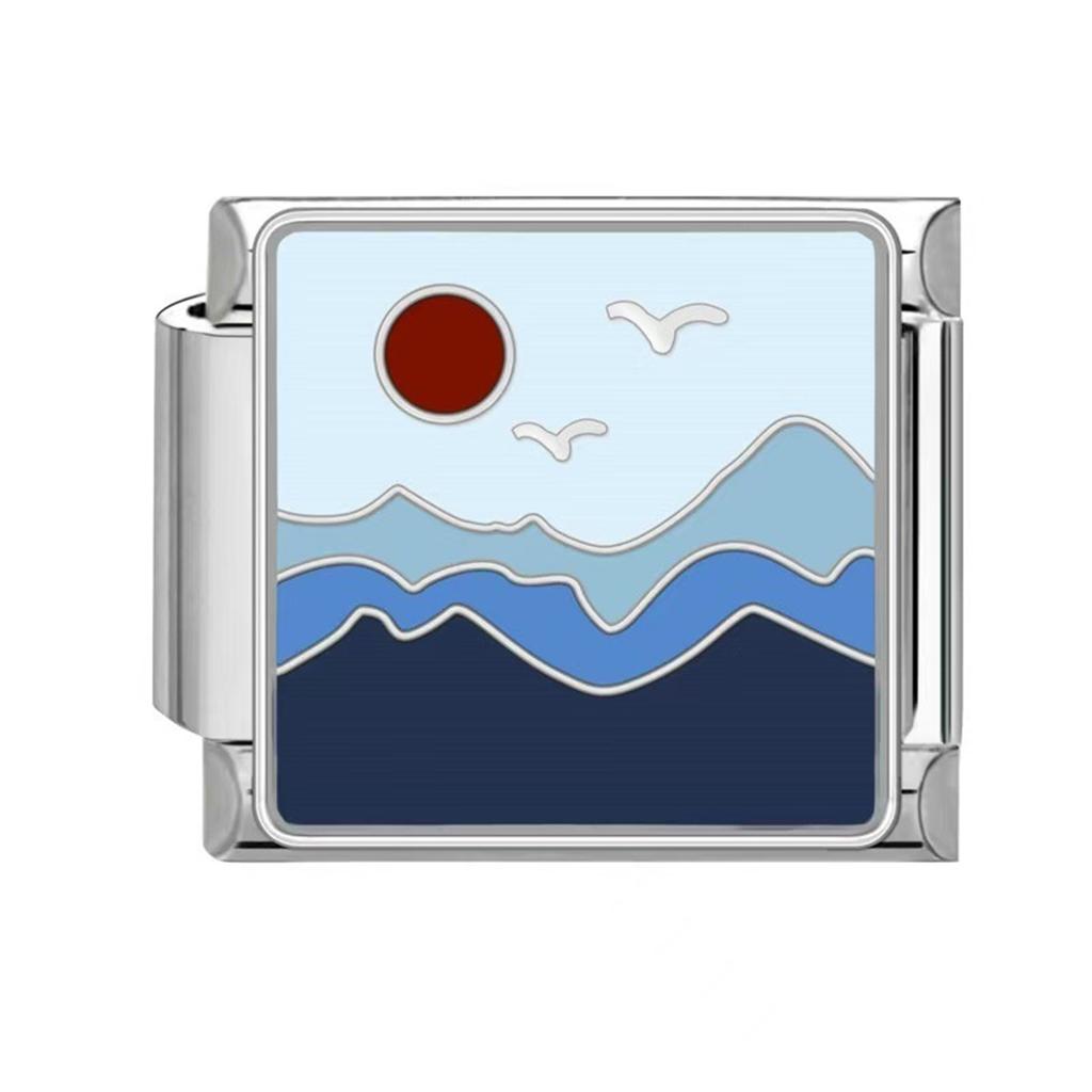 Modul Šperkařské komponenty Korálky Náramek Modul Výroba šperků Část Přívěsek Spojovací článek Nerezová ocel Italský náramek s přívěsky