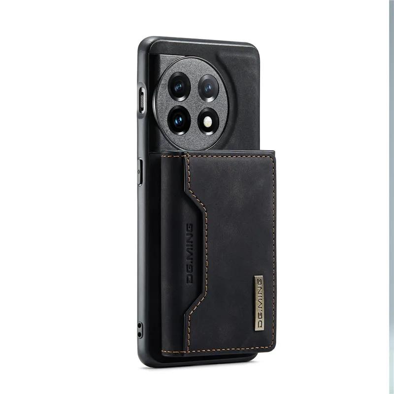 

2 in 1 Detachable Wallet Case For OnePlus 12 11 10 9 ACE 10R 9R 10Pro 9RT Nord 2 N20 N200 Magnetic Leather Split Type Wallet Bag OnePlus 12 чёрный