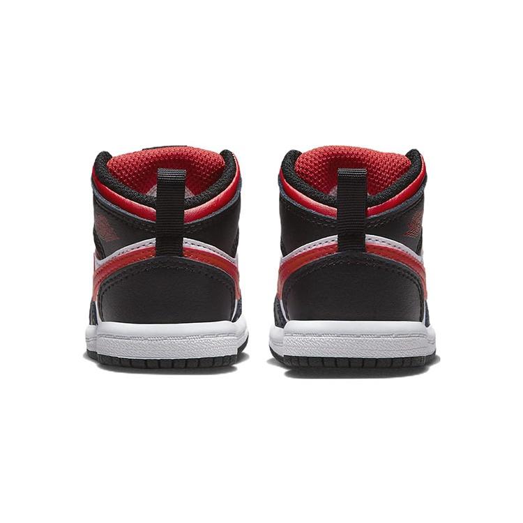(TD) Air Jordan 1 Mid 'Black Fire Red' Baby 640735-079