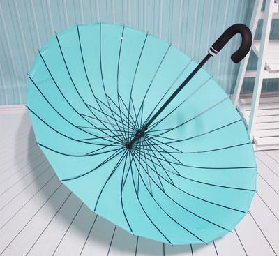 11 Bone Solid Color Double Long-handled Umbrella Wholesale Straight Pole Umbrella Retro Gift High-end Business Advertising Umbrella Men's Large