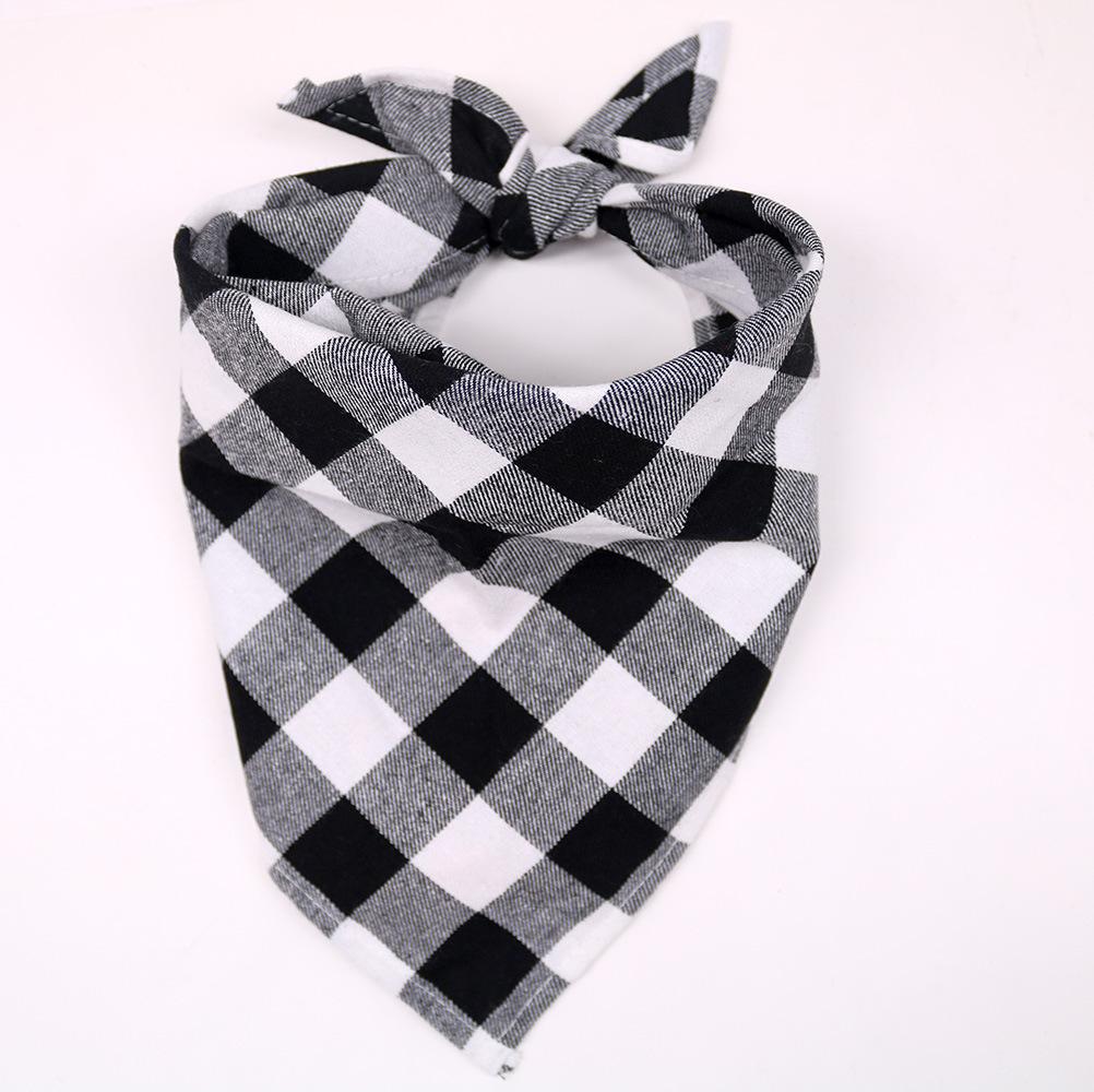 Dog Bandanas Large Pet Scarf Bandana Cotton Plaid Washable Bow Tie Collar Cat Puppy Triangular Scarf Bib Dog Accessories