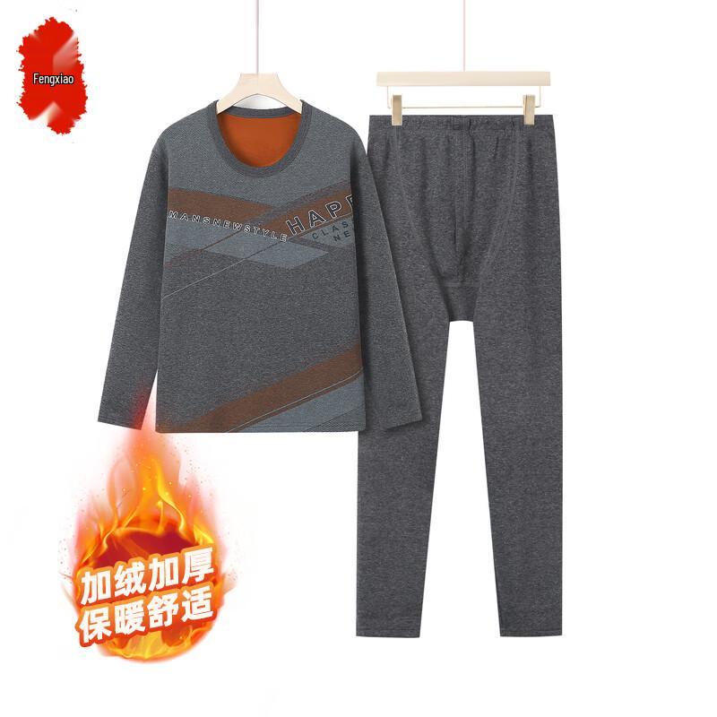 

Мужской термокомплект из жаккардового ягнячьего вельвета 2XL