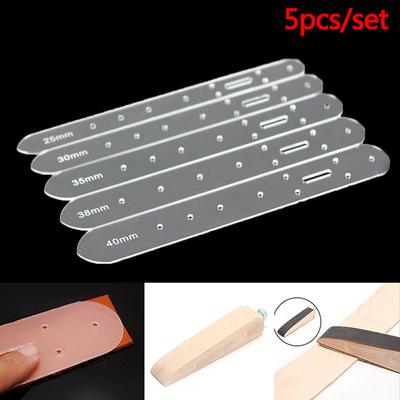 5 Peças/Conjunto Fivela de Cinto de Couro Plástico Cabeça Extremidade Orientar Furador de Furo Ferramentas de Couro