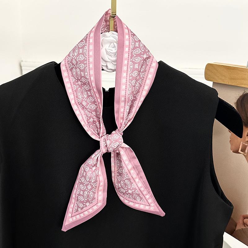 Cashew flower silk scarf, high-end decorative scarf, small fresh binding bag accessories, souvenir streamer, headscarf, headband, hair tie