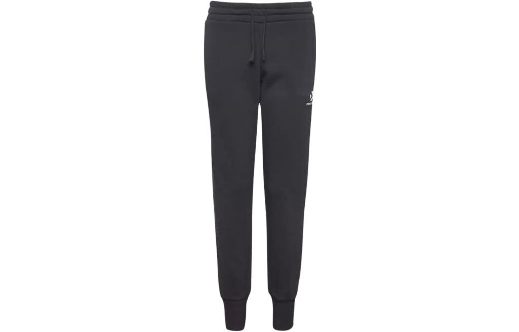 Converse Women's Black Knitted Sweatpants Thickened Cuffed Pants 10008821-A01 Cm