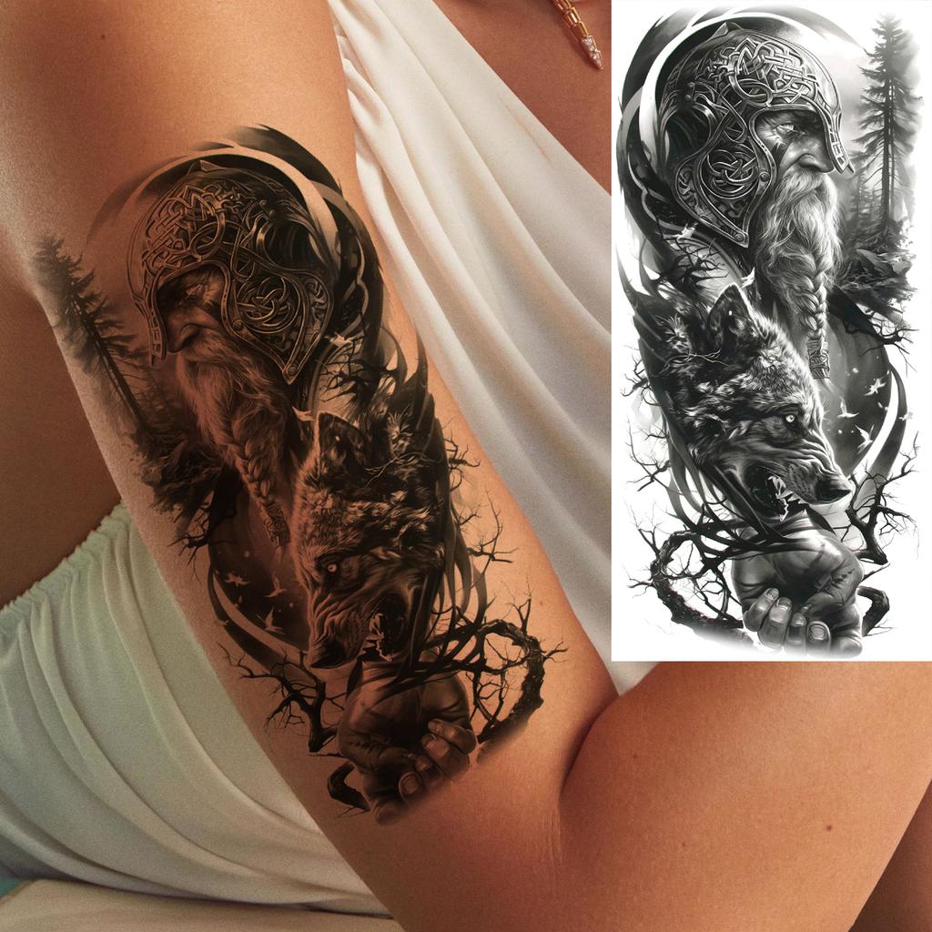 1 Sheet Fashion Dragon Temporary Tattoos For Men Adults Women Forearm Arm Leg Waist Tattoo Sleeve Sticker Disposable Decoration
