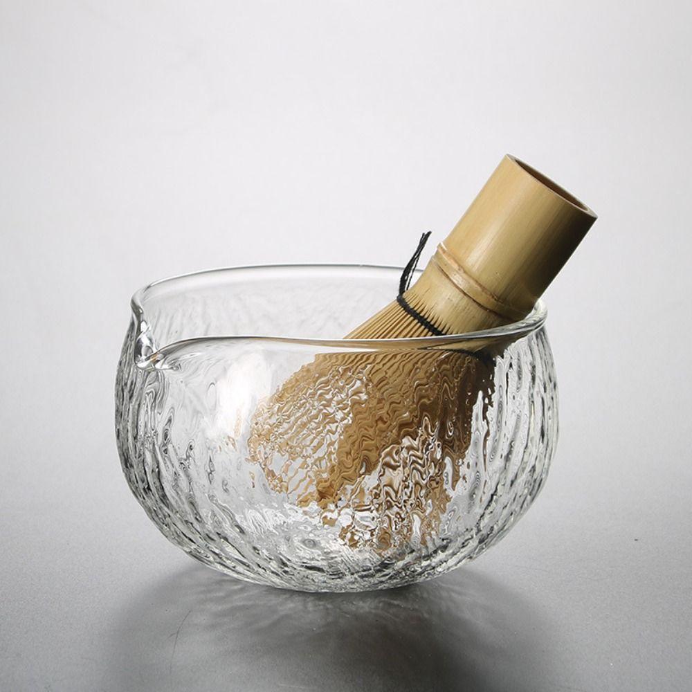 Textured Tea Bowls with Pouring Spout Matcha Making Tool New Matcha Bowl  Tea Lovers