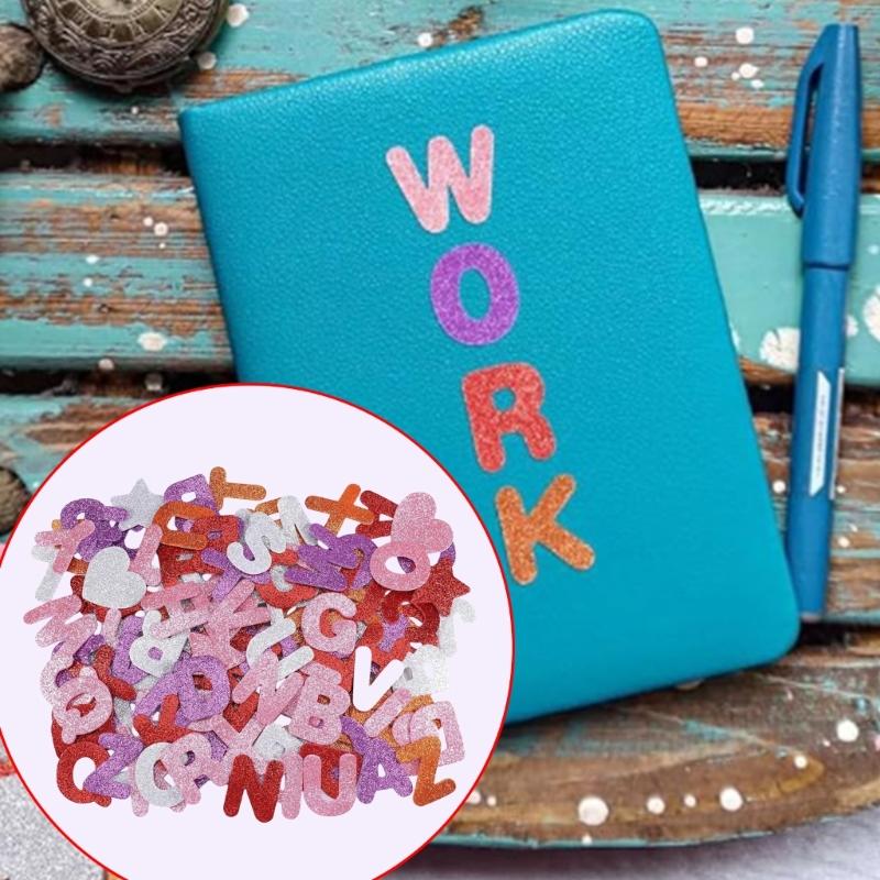 196 Stück Glitzernde Buchstabenaufkleber Selbstklebende EVA-Schaumstoff-Buchstabenaufkleber Für Scrapbooking Kartenherstellung Geburtstag Heimdekoration