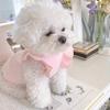 Adorable Dog Vest with Delicate Bowknot Teddy Clothes Summer Two-legged Pet Apparel Cat Clothes Breathable Dog Tank Top