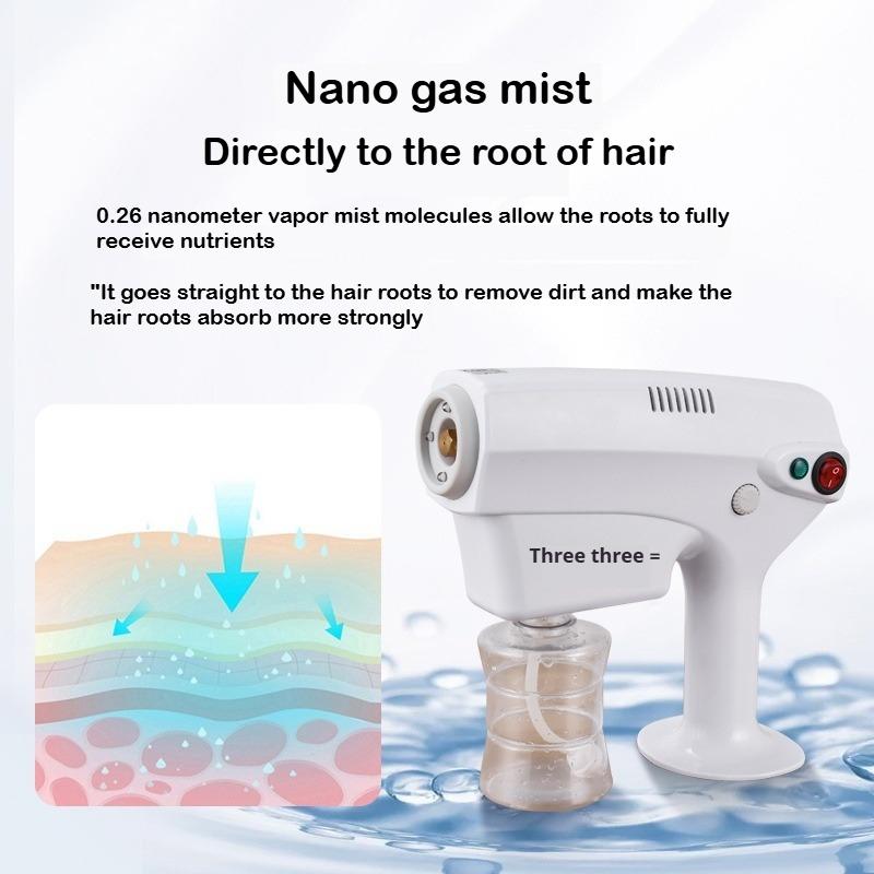 Barber Nano Blue Light Sprayer Negative Ion Electric Steam Spray Disinfection Gun Atomizer Tools For Hair Perm Hydration Care