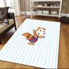 Bobo Siebenschläfer Flannel Pattern Square Carpet,Area Rug,Carpet Rug for Living Room Bedroom Sofa Playroom Decor,Non-slip Floor Mat