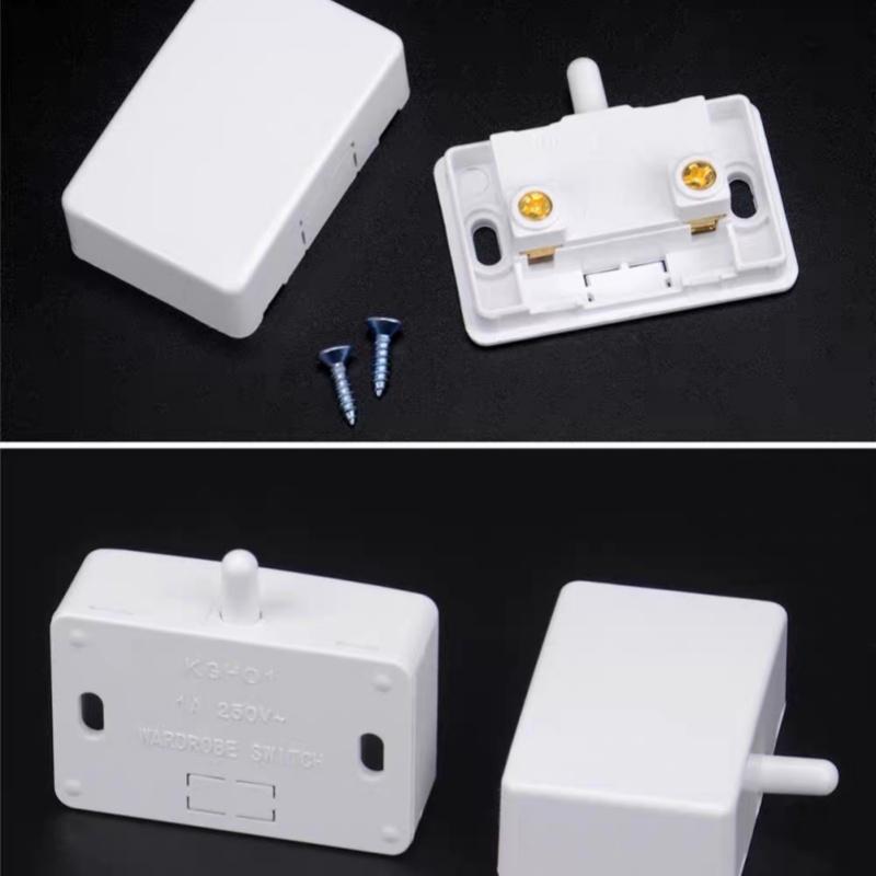 202A Auto Reset Closet Door Control Switch Contact Type Sensitive Response for Wardrobe Cabinet Pantry Home Lighting