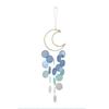 Creative Hanging Moon Wind Chimes Natural Shells With Crisp Ringtones Dream Catchers Home Decoration Circle Shells Pendant