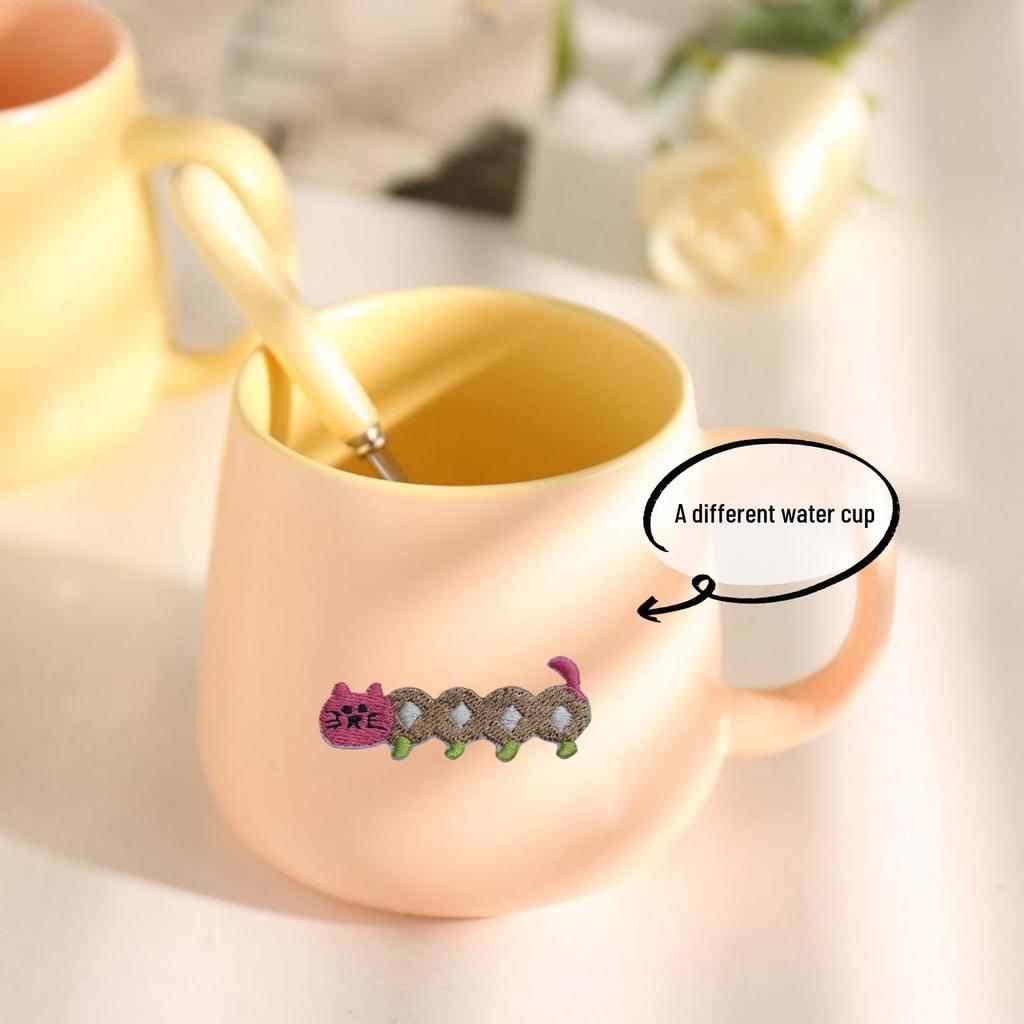 Cute Long Cat Cartoon Embroidery Patch - DIY Iron-On Self-Adhesive Clothing Accessory