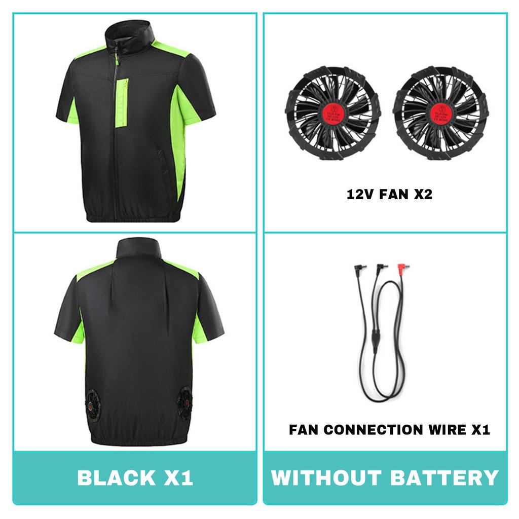 Men's And Women's Heatstroke Prevention Short Sleeved Fan Clothing Labor Welding Short Sleeved Jacket