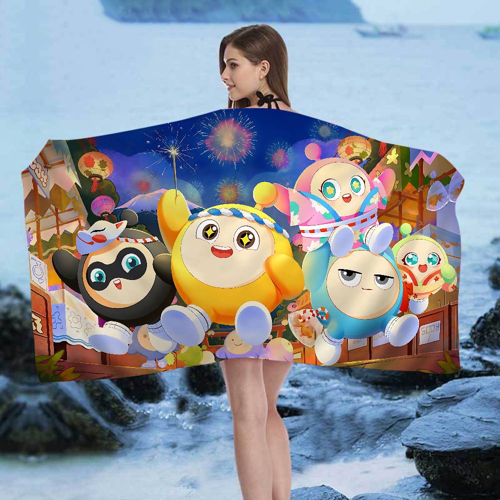 Game Egg Party Beach Towel Colorful Bath Towels for Girl Microfiber Quick Dry Sand Free Beach Yoga Spa Gym Pool