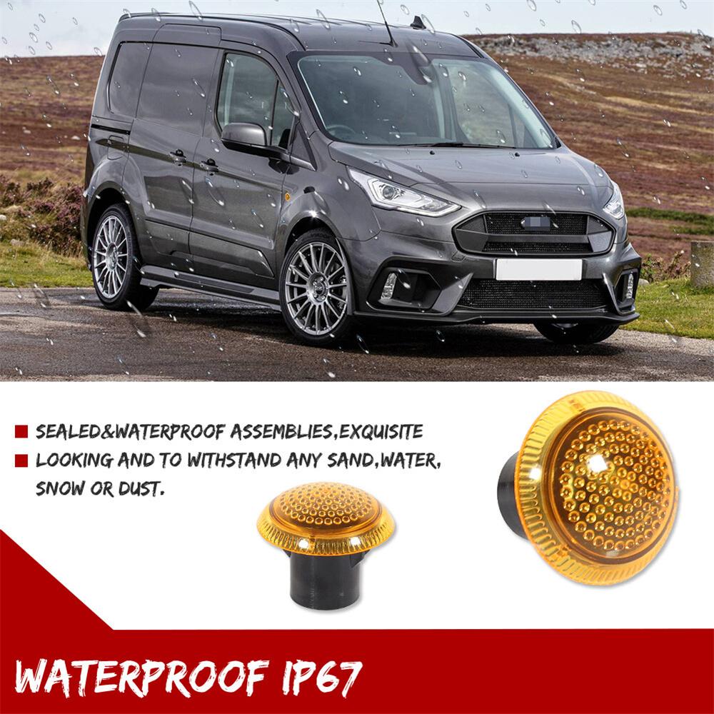 2x Amber Side Fender Marker Repeater Light for Ford Transit Connect 9T1Z13K376A