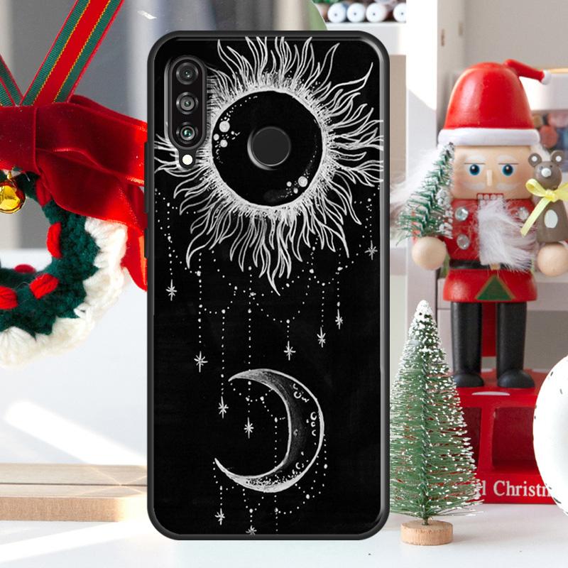 Black Moon Stars Space Astronaut For Huawei Nova 7i 8i 11i 12i 12s Y73 Y70 Y90 Y60 Y72 Y61 Y91 9 10 SE P30 Pro P40 Lite Case