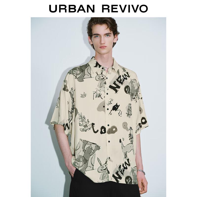 

UR Men s Graphic Print Loose Short Sleeve Shirt L (XL-XXL)