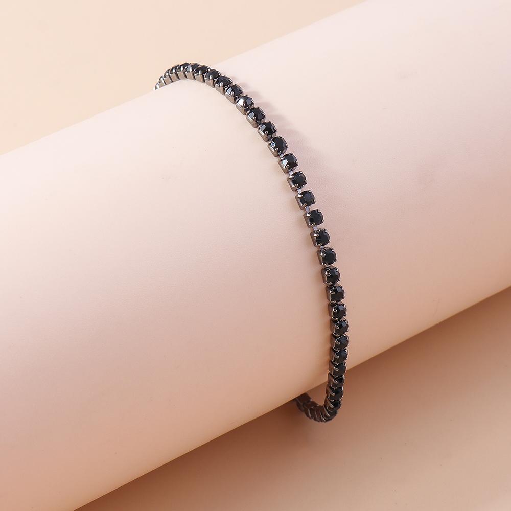 Exquisite Cubic Zirconia Bracelets for Women Silver Color Rhinestone Bracelet Chain Girls Party Holiday Jewelry Gifts