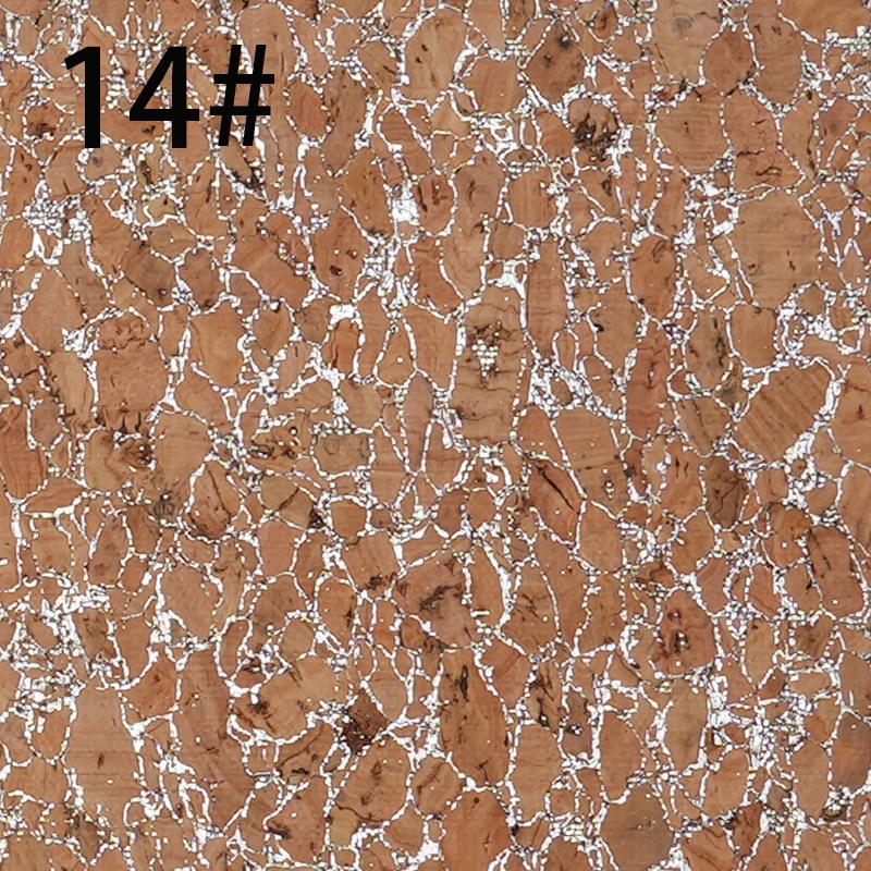 NEW 100cm*138cm Glitter Natural Cork Wood Leather Fabric Printed Colored Bow Craft Bag Shoes Sewing DIY Decor Crafts