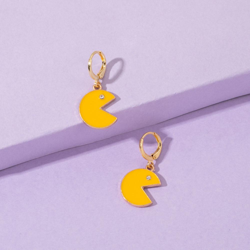 Smiley Alloy Womens Face Earrings Plated Cartoon Design Stylish Jewelry