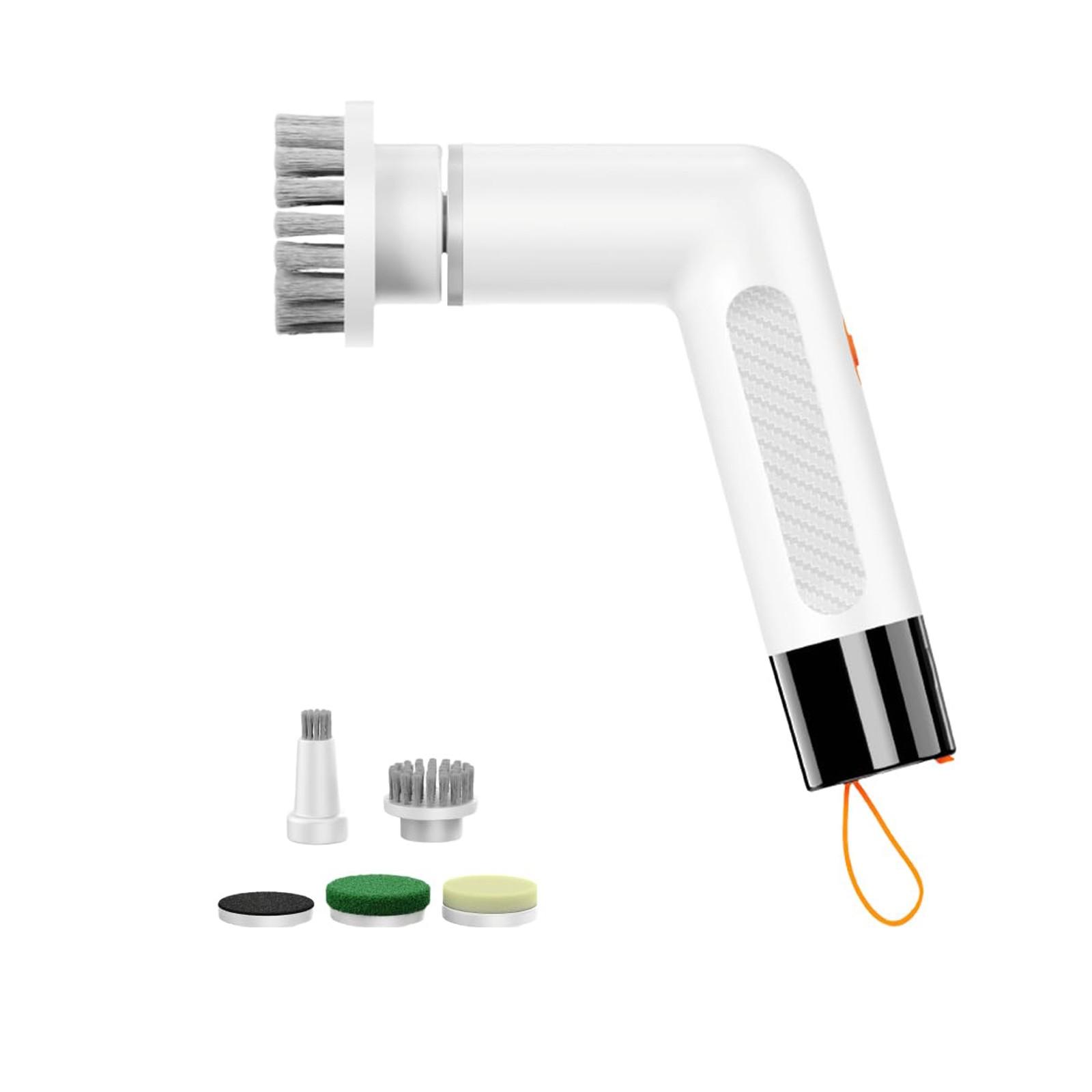 

Электрическая щетка для чистки, Многофункциональная бытовая кухонная щетка для мытья посуды, Ручная автоматическая щетка для чистки One Size белый