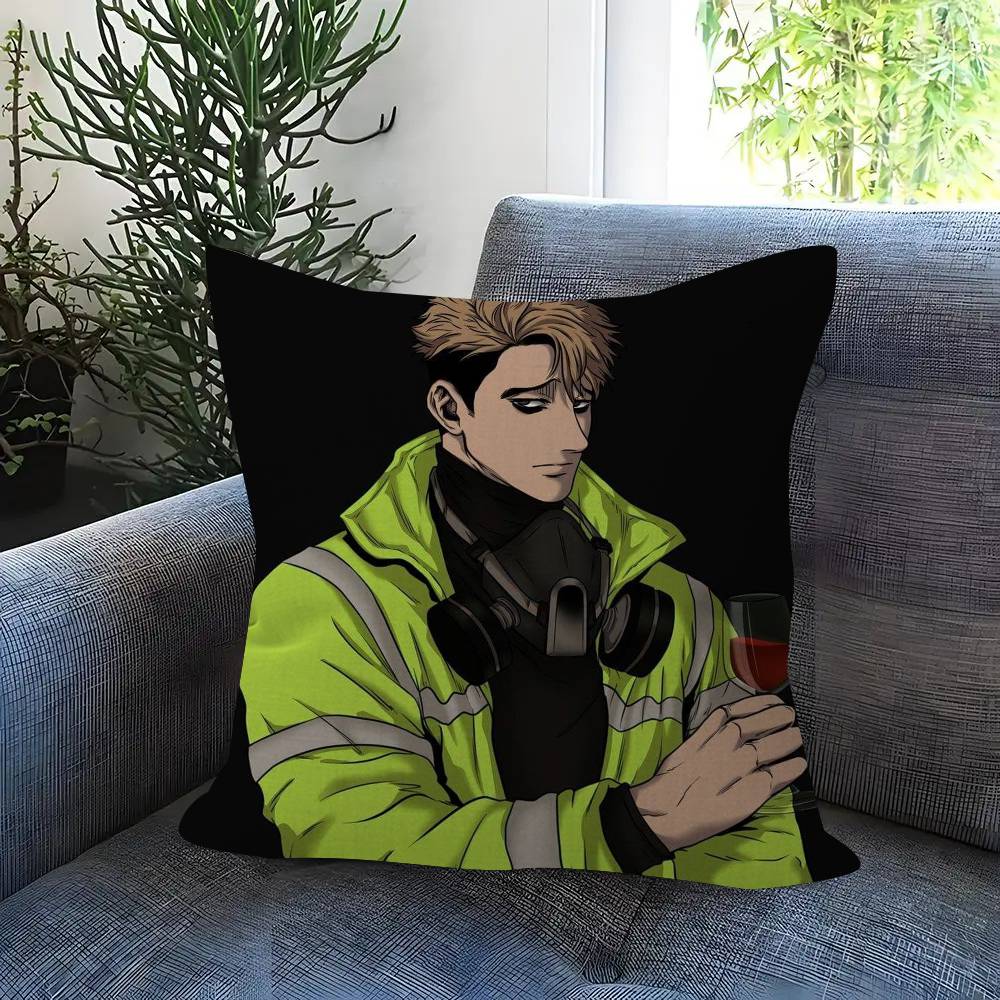 Korean Manga Killing Stalking Vintage Pillow Cover For Bedroom Room And Living Room Sofa Decorative Cushion Cover
