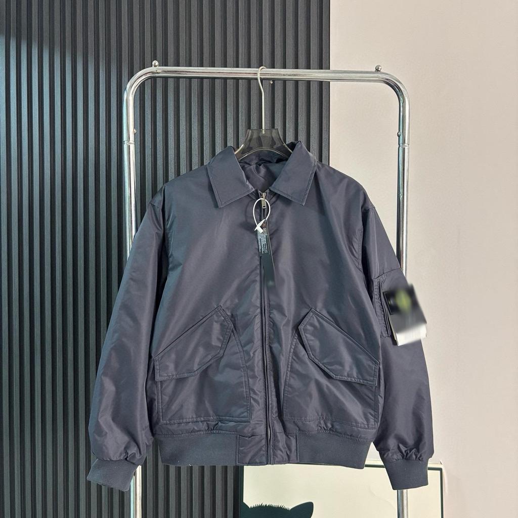 Japanischer Stil Vintage Pilot Baseballjacke: Herren Arbeitsmantel mit Kragen für Herbst/Winter