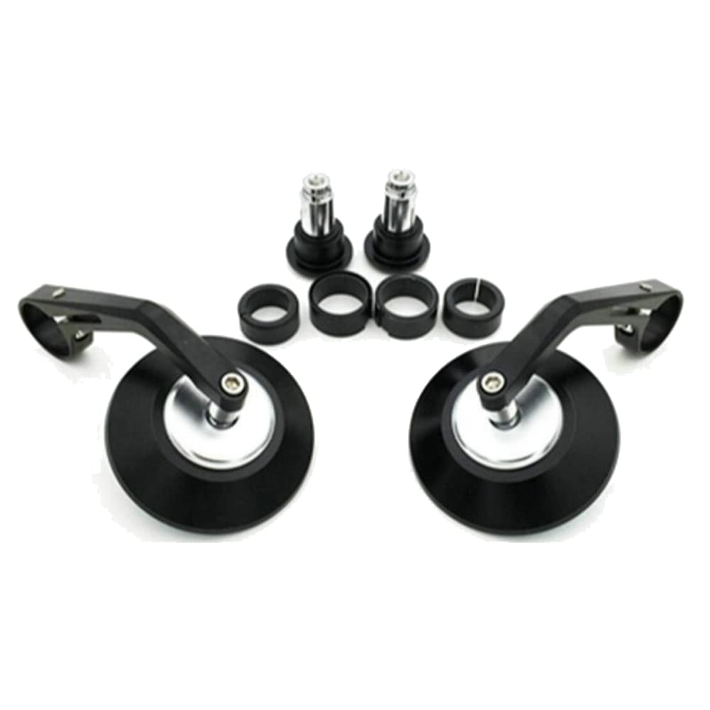 Bar End Motorcycle Bar Motorcycle CNC HONDA SUZUKI Left and Right Set X Mirrors, Mirrors, Ends, Universal, Round, Mirrors, Aluminum, YAMAHA, (Black