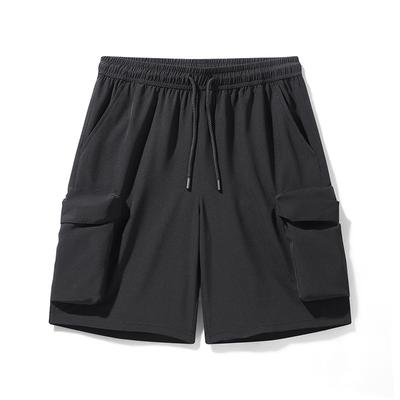 מכנסי קיץ עם כיסים גדולים רפויים ישרים בגזרה צינור בגדי עבודה כיסים מרובים מכנסיים קז'ואל רפויים ורב-תכליתיים מתייבשים במהירות מכנסי קפרי לספורט