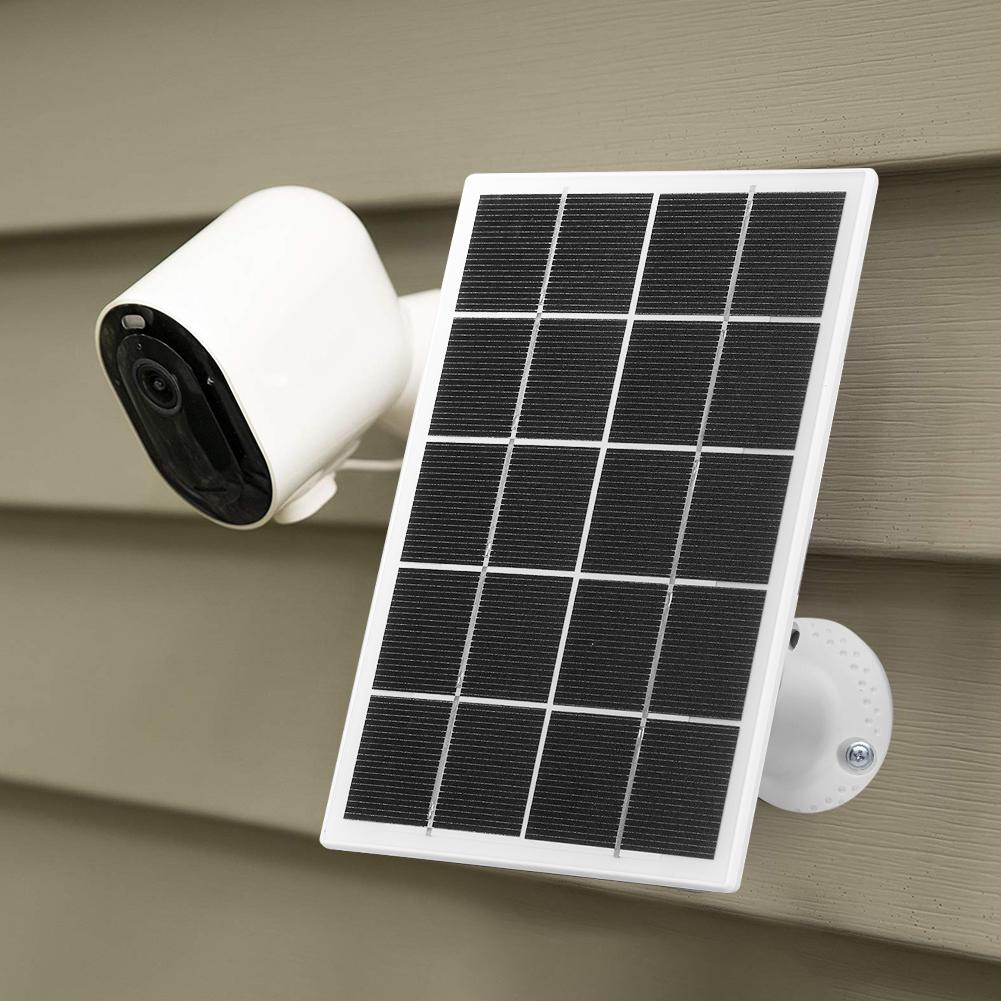 5V 10W Solar Panel Charger IP65 Waterproof Camera Solar Panel Charger 9.8Ft/3M Cable for Arlo Ultra/Ultra 2/Pro 5S/Pro 4/Pro 3 4