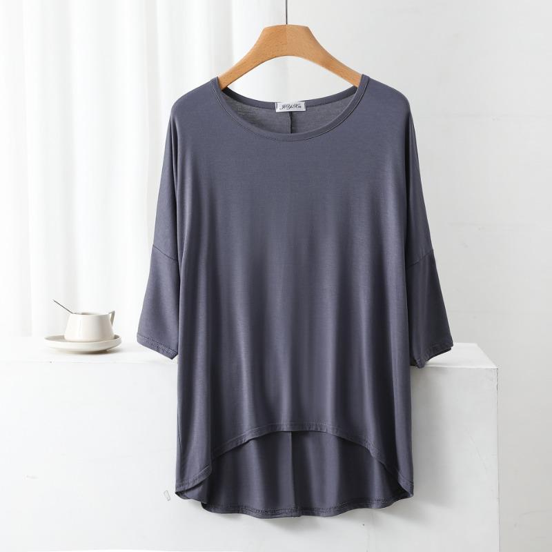 Loose Three Quarter Sleeve T-shirt for Women Summer Thin Round Neck Simple Versatile Top Base Layer T-Shirts Women’s