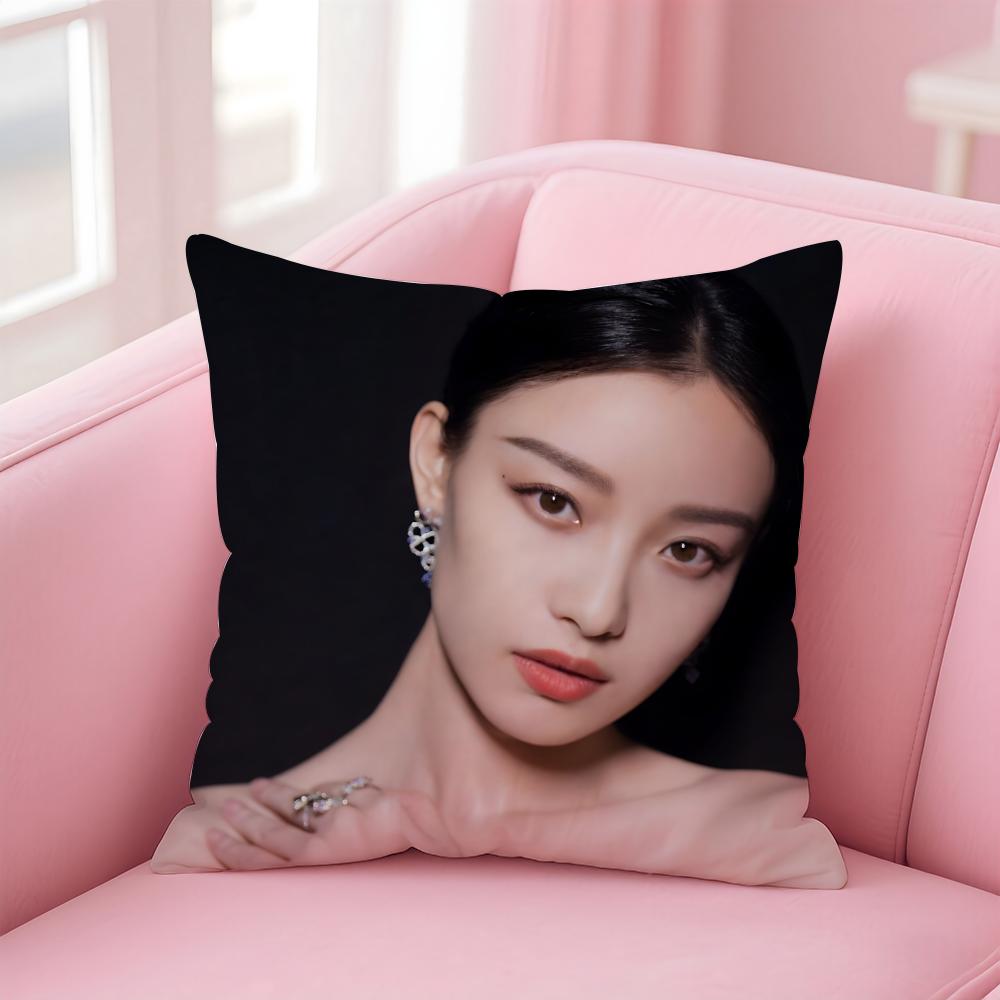Fashion and Elegant  Chinese Actress NNi Ni Cushion Cover Pillow Case Soft Friendly Fabric  Concealed Zipper