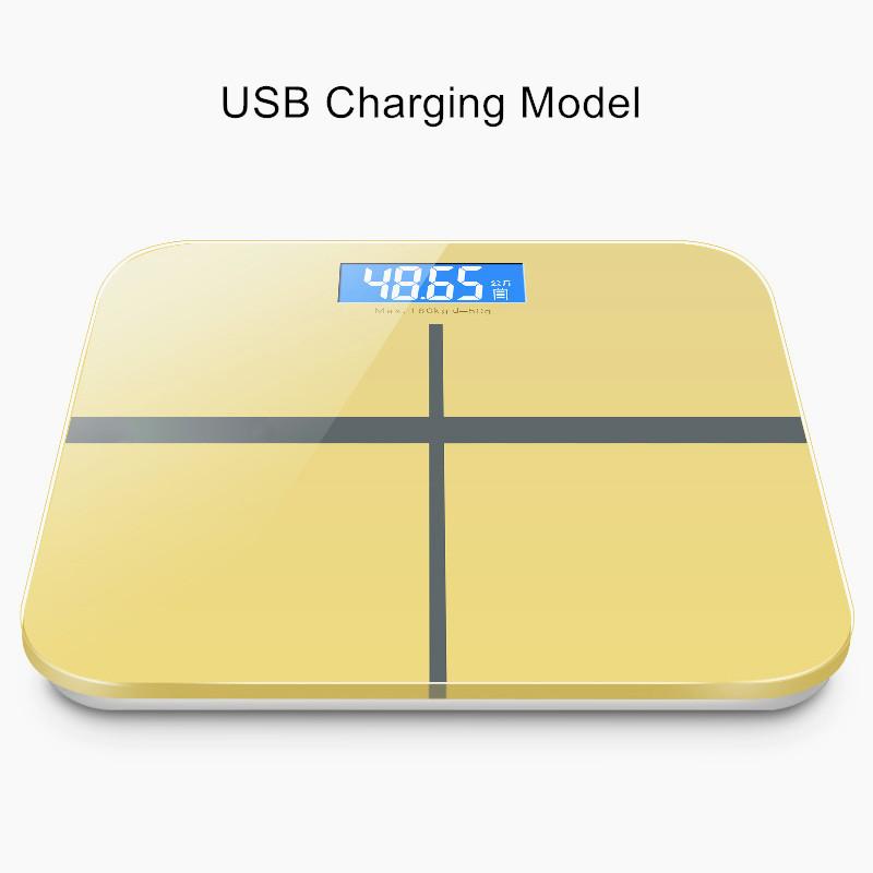 Accuracy Electronic Human Weight Scale Usb Charging Bathroom Square Digital Electronic Scale Precision Body Weight Mini Balance