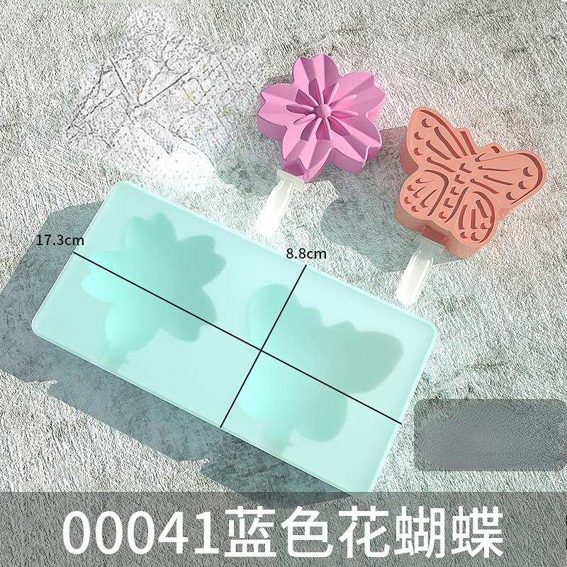 Molde de Silicona de Dibujos Animados Vaca Hielo Pata de Gato Mariposa Crema Con Tapa Flor Paleta Bandeja Cubitos de Hielo Molde Queso Regalo Gadgets de Cocina