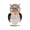 Spectacles Owl Brooch Alloy Rhinestone Cute Animal Brooch for Women Girls Festival Jewelry Gift